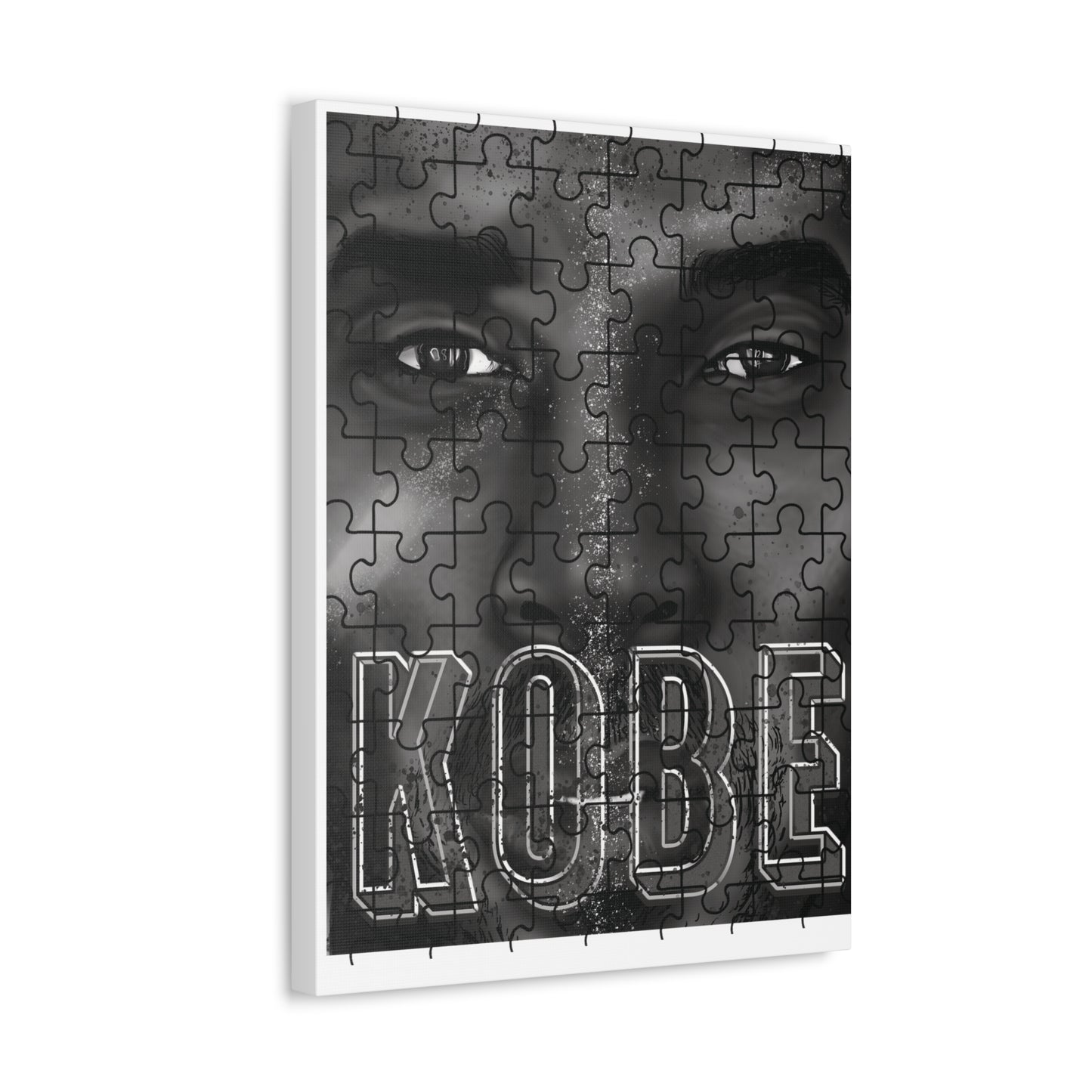 LWhite's Grayscale Kobe Stretched Canvas