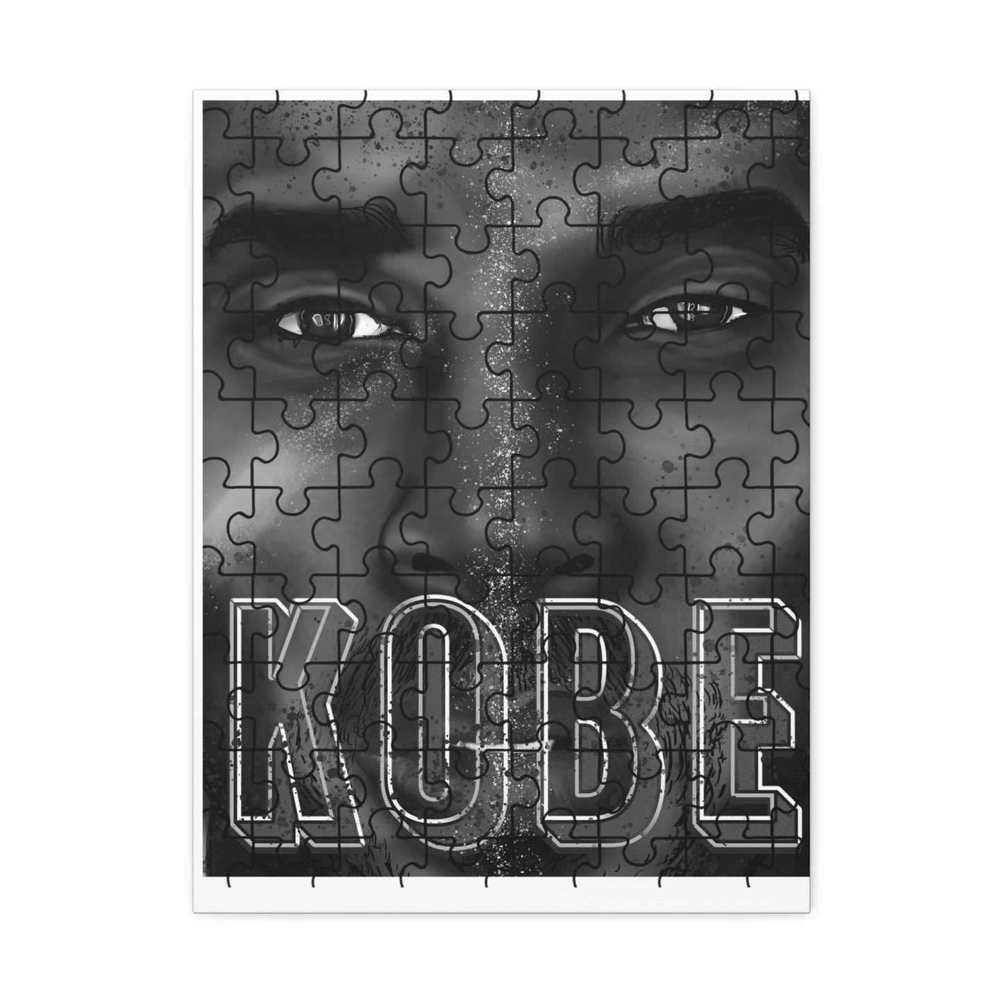 LWhite's Grayscale Kobe Stretched Canvas