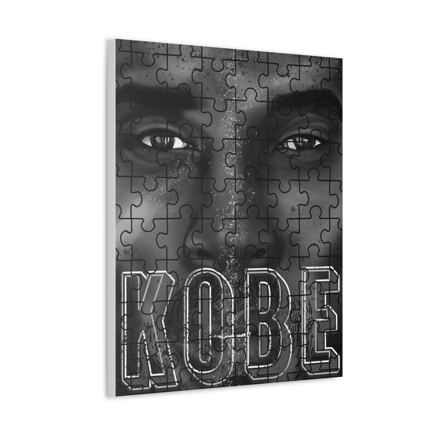 LWhite's Grayscale Kobe Stretched Canvas