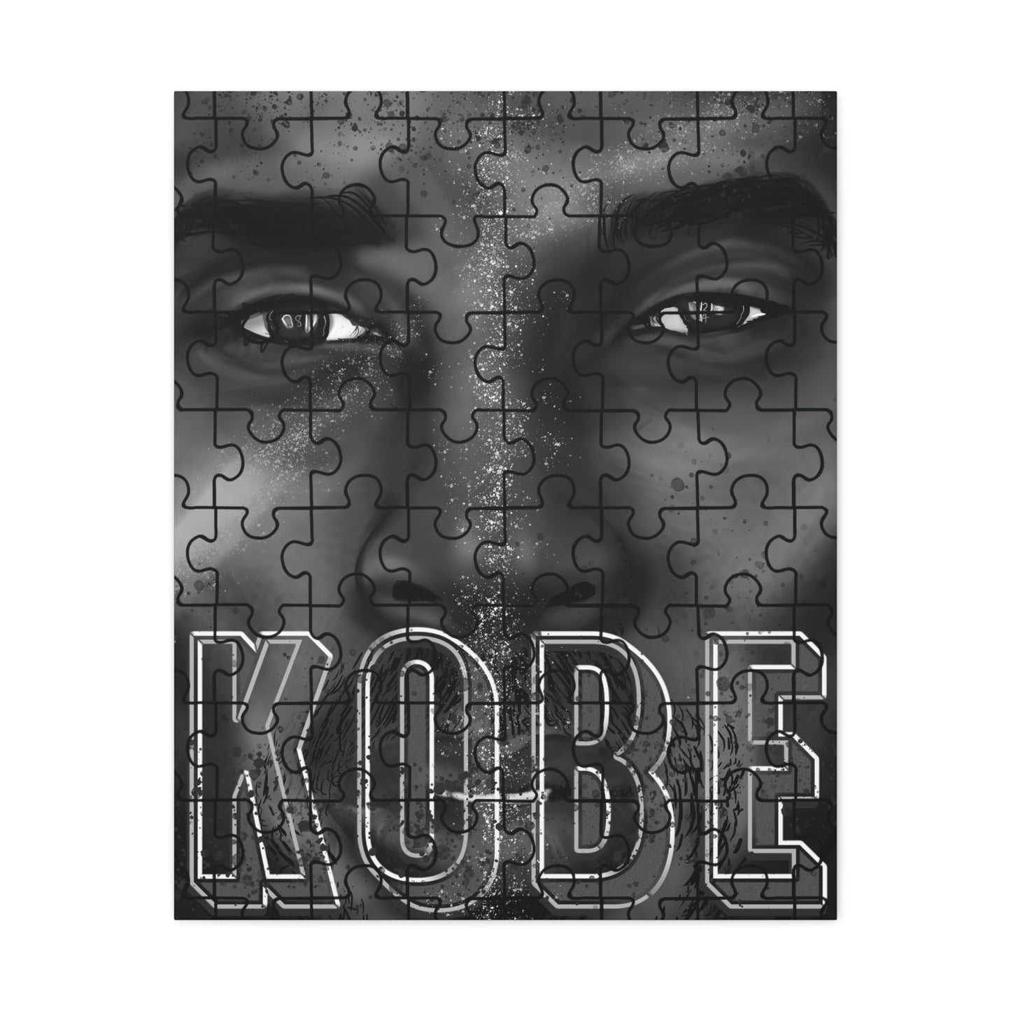 LWhite's Grayscale Kobe Stretched Canvas